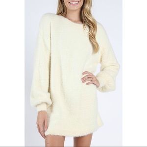 Bubble Sleeve Sweater Dress